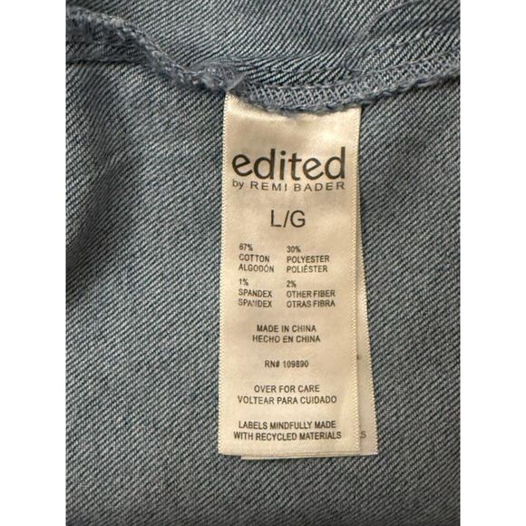 Edited by Remi Bader Women's Denim Top, NEW WITH TAGS! Size Large - Picture 5 of 7